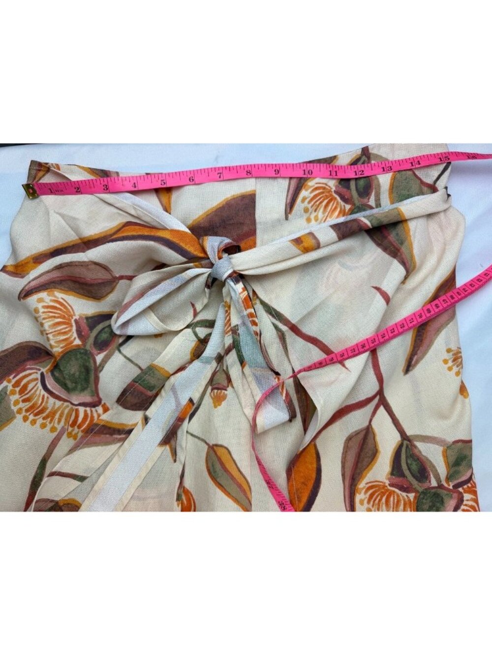 NWT Andrea Iyamah Floral Summer Wrap Maxi Skirt Size L - Picture 9 of 10